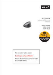 WE-EF ESC330-FS LED Installation And Maintenance Instructions Manual