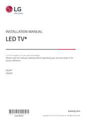 LG 43UN343H0UA.AUS Installation Manual