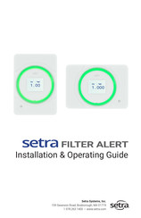 Setra Systems FILTER ALERT Installation & Operating Manual