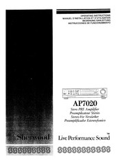Sherwood AP7020 Operating Instructions Manual