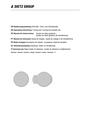 Dietz 750 12 Operating Instructions Manual