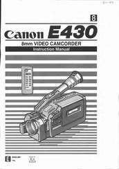 Canon E430 Instruction Manual