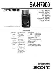 Sony SA-H7900 Service Manual