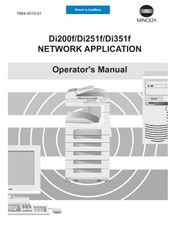 Minolta Di200f Operator's Manual