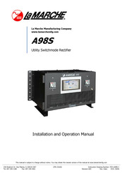 Lamarche A98S Installation And Operation Manual