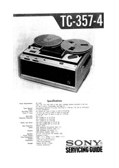 Sony TC-357-4 Servicing Manual