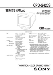 Sony TORINITRON CPD-G420S Service Manual