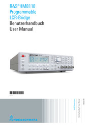 Rohde & Schwarz HM8118 User Manual
