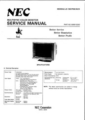 NEC JC-1401P3E Service Manual