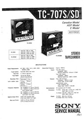 Sony TC-707S Service Manual
