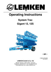 LEMKEN Gigant 12 Operating Instructions Manual