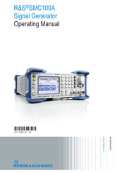 Rohde & Schwarz 1411.4002K02 Operating Manual