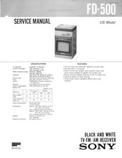 Sony FD-500 Service Manual