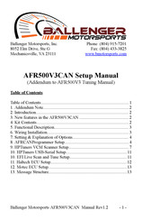 Ballenger Motorsports AFR500V3CAN Setup Manual