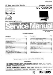 Philips 17C CM2600 Service Manual
