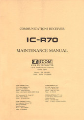 Icom IC-R7O Maintenance Manual