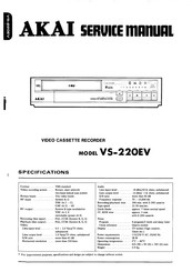 Akai VS-220EV Service Manual