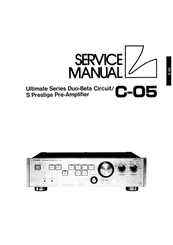 Luxman Ultimate C-05 Service Manual