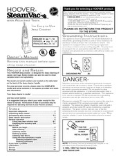 Hoover SteamVac F5826-900 Owner's Manual