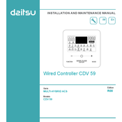 Daitsu CDV 59 Installation And Maintenance Manual