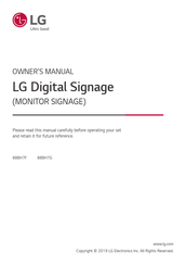 LG 88BH7G-B.AUS Owner's Manual