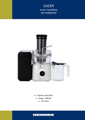 Heinner PearlWhite HSF-K1000DCWP Instruction Manual