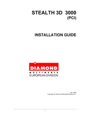Diamond Multimedia STEALTH 3D 3000 Installation Manual