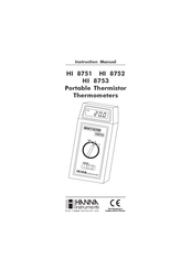 Hanna Instruments HI 8752 Instruction Manual