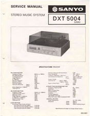 Sanyo DXT 5004 Service Manual