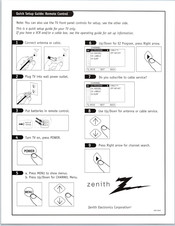 Zenith IQB27FW Quick Setup Manual