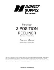 Direct Supply Panacea Standard 3-Position Recliner Owner's Manual