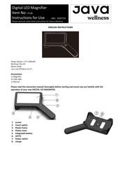 Java wellness P128 Instructions For Use Manual