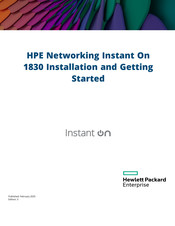 HP JL815A Installation And Getting Started Manual