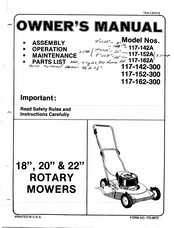 MTD 117-152A Owner's Manual
