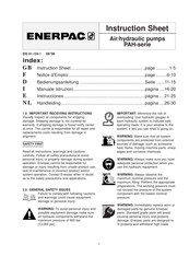 Enerpac PAH-90 Instruction Sheet