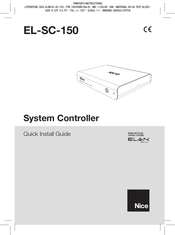 Nice EL-SC-150 Quick Install Manual
