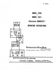 Associated Research Electronic VIBROTEST 2851 Operating Instructions Manual