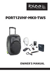 Ibiza PORT12VHF-MKII-TWS Owner's Manual