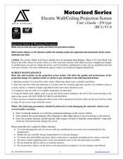 Akia Screens Motorized Series User Manual