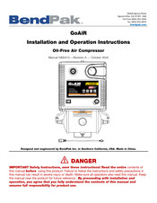 BendPak GoAiR Installation And Operation Instruction Manual