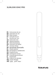 Taurus SLIMLOOK IONIC PRO Instructions For Use Manual