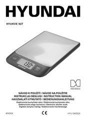 Hyundai HYUKVE 927 Instruction Manual
