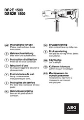 AEG DSB2E 1500 Instructions For Use Manual