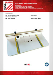 Holzmann BT63 User Manual
