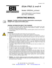 BTI Elite PRO 4 Operating Instructions Manual