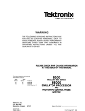 Tektronix 8550 Manual