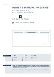 Noble Flame PRESTIGE Owner's Manual