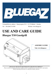 BLUEGAZ T10 Use And Care Manual