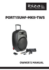 Ibiza PORT15UHF-MKII-TWS Owner's Manual