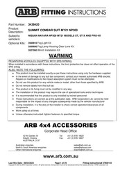 Arb SUMMIT COMBAR SUIT MY21 NP300 Fitting Instructions Manual